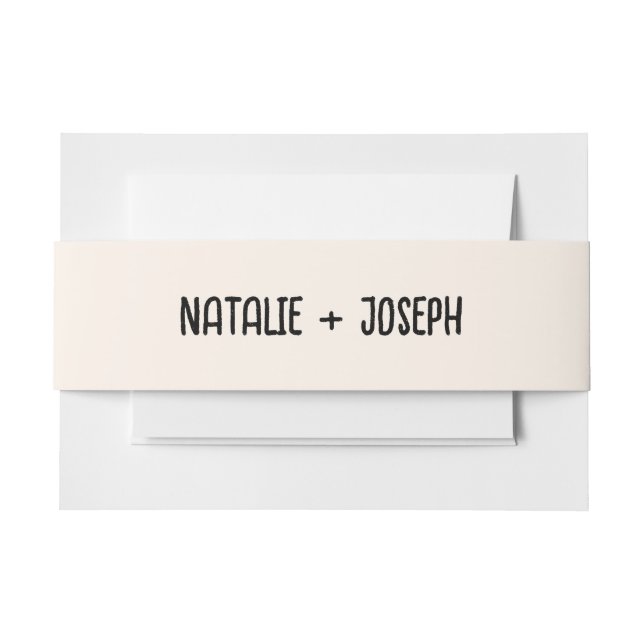 Bandeau De Faire-part Mariage Boho tendance rétro écrit à la main (Devant Example)