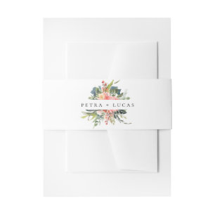 Bandeau De Faire-part Mariage botanique de corail de la Marine