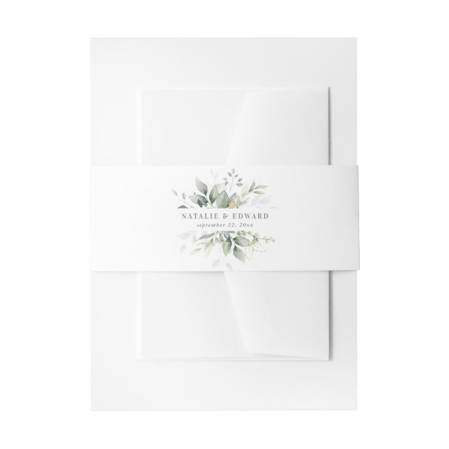 Bandeau De Faire-part Mariage botanique d'eucalyptus aquarelle (Devant example)