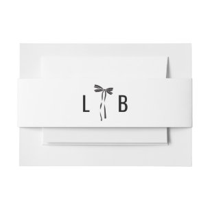 Bandeau De Faire-part Mariage Bow Belly Band