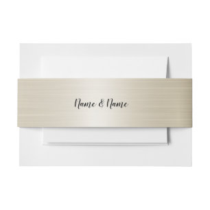 Bandeau De Faire-part Mariage bronze doré brillant élégant