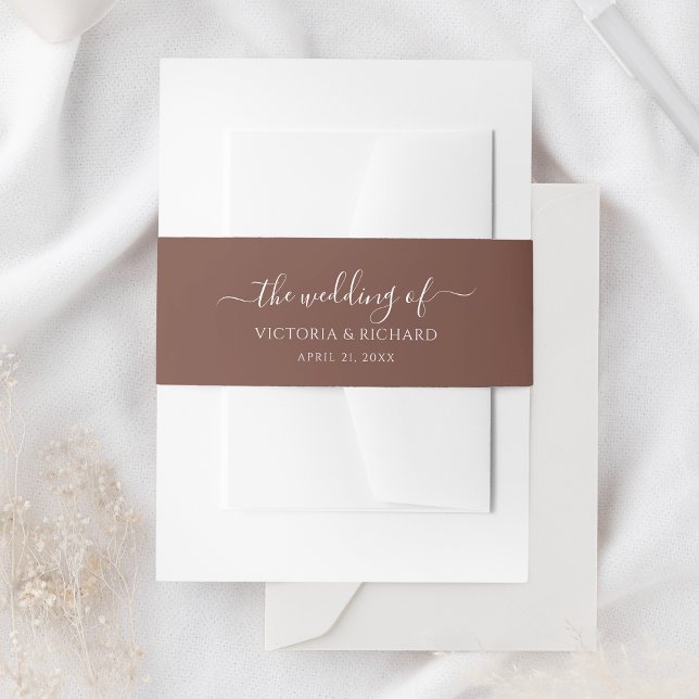 Bandeau De Faire-part Mariage Brown foncé (Créateur téléchargé)