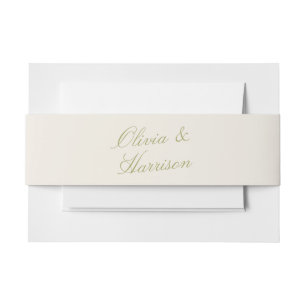 Bandeau De Faire-part Mariage Calligraphié Olive Estate