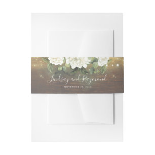 Bandeau De Faire-part Mariage campagnard floral blanc rustique