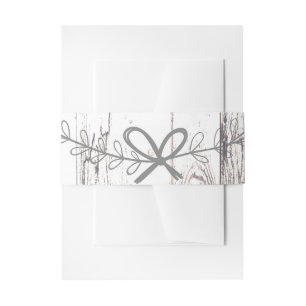 Bandeau De Faire-part Mariage campagnard rustique en bois blanc de ferme