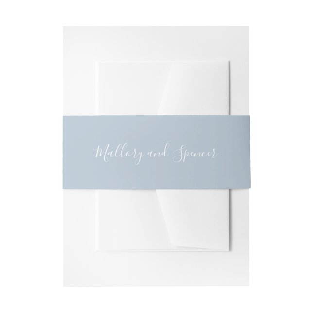 Bandeau De Faire-part Mariage classique Dusty Blue élégant (Devant example)