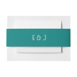 Bandeau De Faire-part Mariage contemporain sarcelle transformative moder