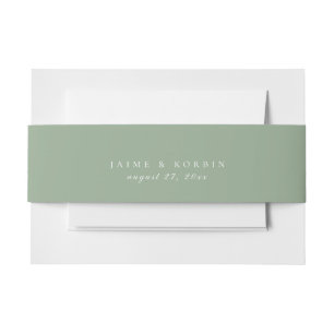 Bandeau De Faire-part Mariage couleur vert de couleur de taille solide
