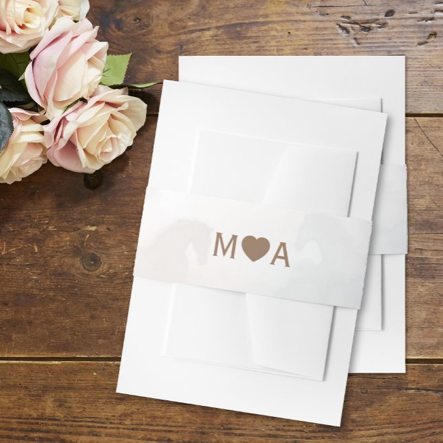 Bandeau De Faire-part Mariage Couple Monogramme Invitation Bande de vent (Créateur téléchargé)