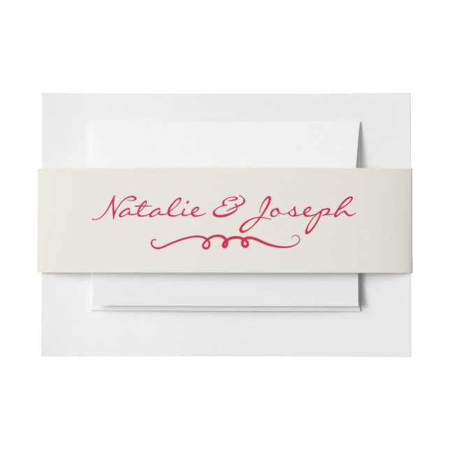 Bandeau De Faire-part Mariage d'amusement Whimsical Rétro dessiné à la m (Devant Example)