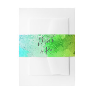 Bandeau De Faire-part Mariage d'aquarelle à l'alcool arc-en-ciel