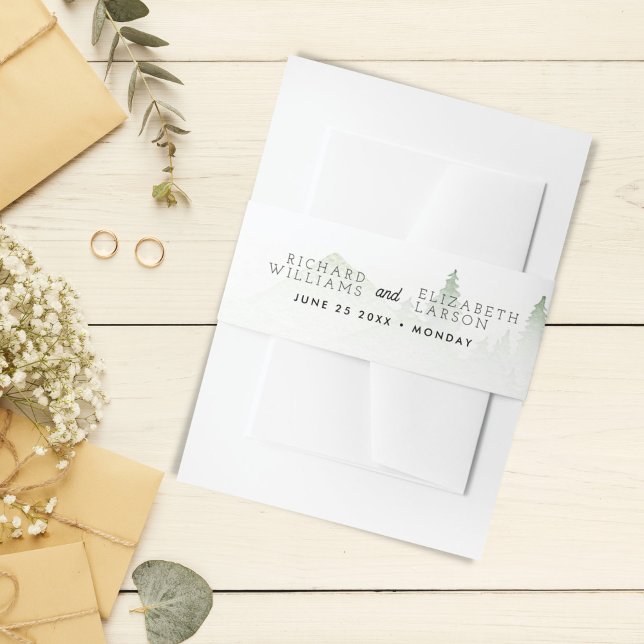 Bandeau De Faire-part Mariage d'aquarelle fleur sauvage Mountain (Créateur téléchargé)