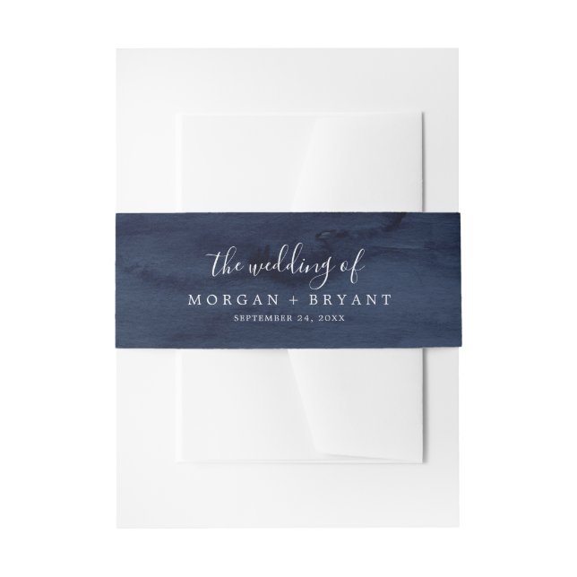 Bandeau De Faire-part Mariage d'aquarelle marine moderne (Devant example)