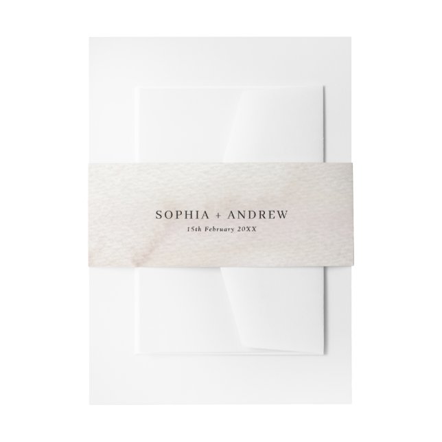 Bandeau De Faire-part Mariage d'aquarelle rustique rétro (Devant example)