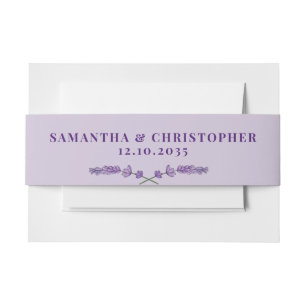 Bandeau De Faire-part Mariage d'aquarelle simple violet