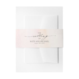 Bandeau De Faire-part Mariage d'aquarelles rose pâle