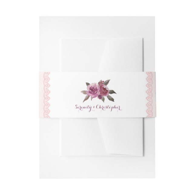 Bandeau De Faire-part Mariage de automne floral rustique aquarelle (Devant example)