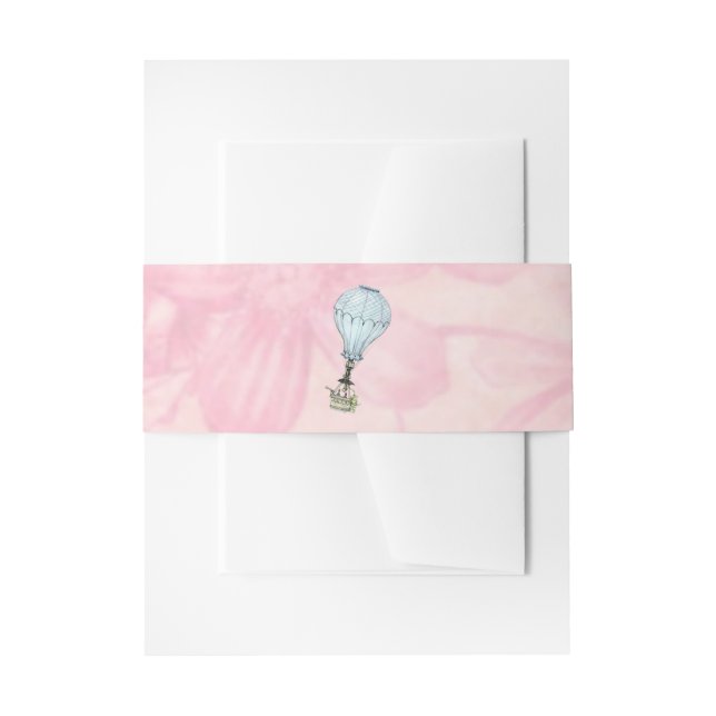 Bandeau De Faire-part Mariage de ballon à air chaud vintage (Devant example)