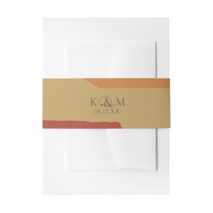 Bandeau De Faire-part Mariage de blocs de couleurs ID d'automne 740