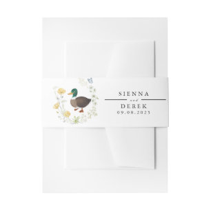 Bandeau De Faire-part Mariage de canard colvert fleur sauvage