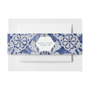 Bandeau De Faire-part Mariage de carreaux portugais rustiques