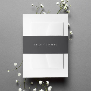 Bandeau De Faire-part Mariage de charbon solide
