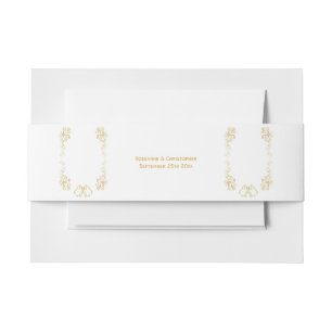 Bandeau De Faire-part Mariage de conception Gold Bells