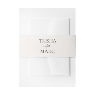 Bandeau De Faire-part Mariage de crème minimaliste moderne
