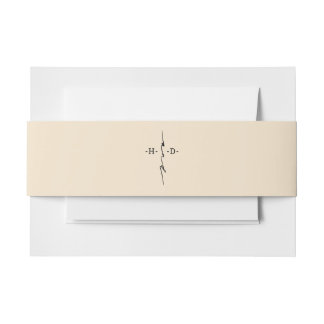 Bandeau De Faire-part Mariage de croix chic monogrammé