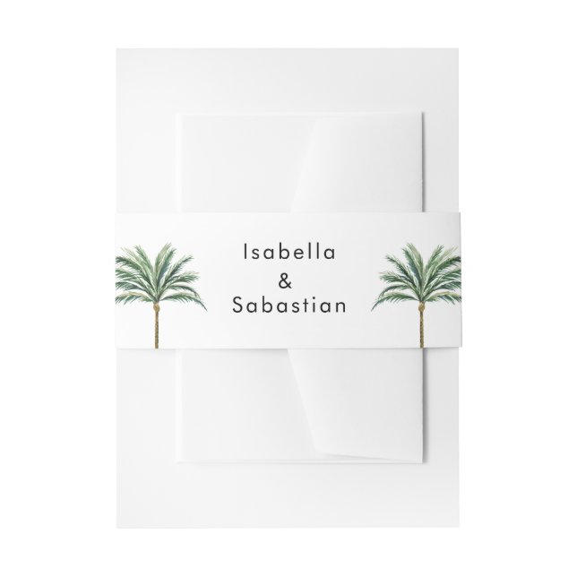 Bandeau De Faire-part Mariage de destination Palm Tree (Devant example)