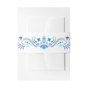Bandeau De Faire-part Mariage de douche Fiesta Blue Anniversaire