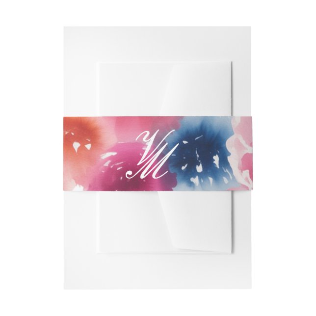 Bandeau De Faire-part Mariage de fleurs brillantes (Devant example)