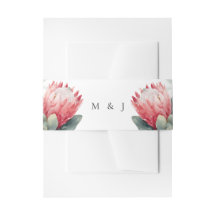 Mariage de fleurs d'aquarelle en teinte Protea