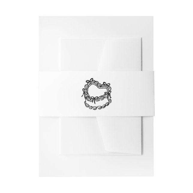 Bandeau De Faire-part Mariage de gâteau à main fantaisie (Devant example)