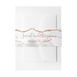 Bandeau De Faire-part Mariage de la Parties scintillant d'âge d'or Rose 
