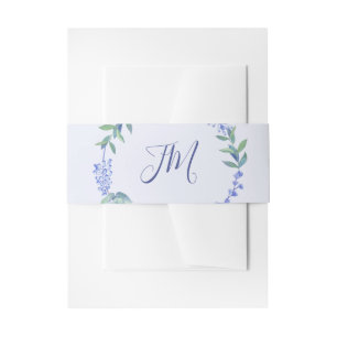 Bandeau De Faire-part Mariage de monogramme de germe violet