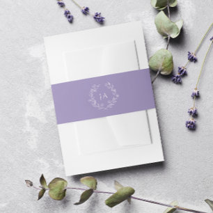 Bandeau De Faire-part Mariage de monogramme de lavande