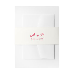 Bandeau De Faire-part Mariage de monogramme de script manuscrit en gros