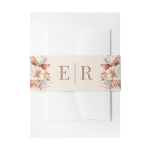 Bandeau De Faire-part Mariage de monogramme flou