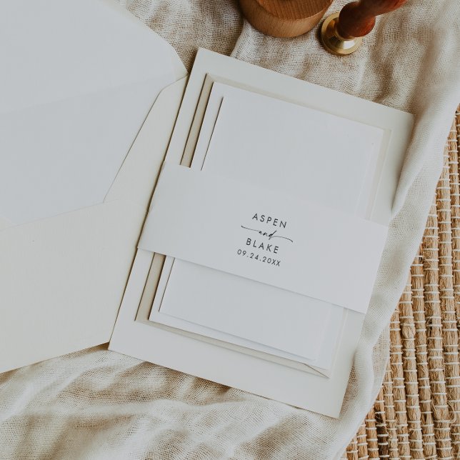 Bandeau De Faire-part Mariage de noms stylisés de script moderne (Créateur téléchargé)