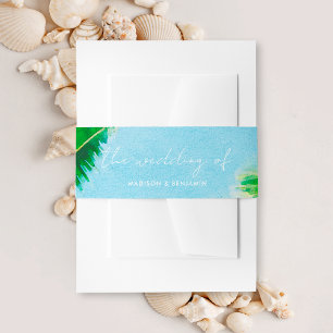 Bandeau De Faire-part Mariage de plage de Palm Tree Tropical Summer