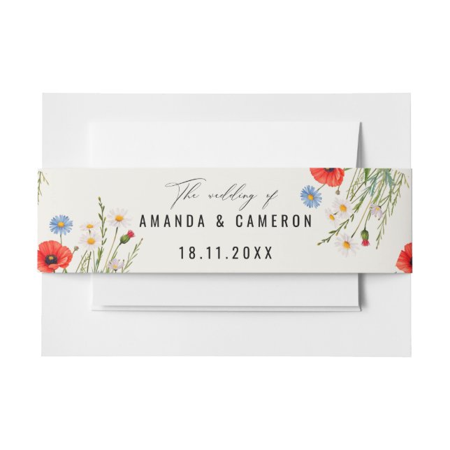 Bandeau De Faire-part Mariage de prairie sauvage de printemps (Devant Example)