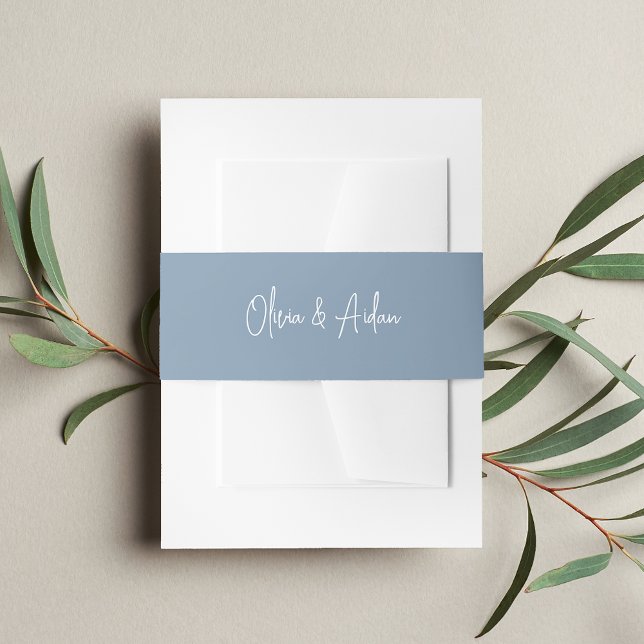 Bandeau De Faire-part Mariage de script manuscrit bleu foncé (Créateur téléchargé)