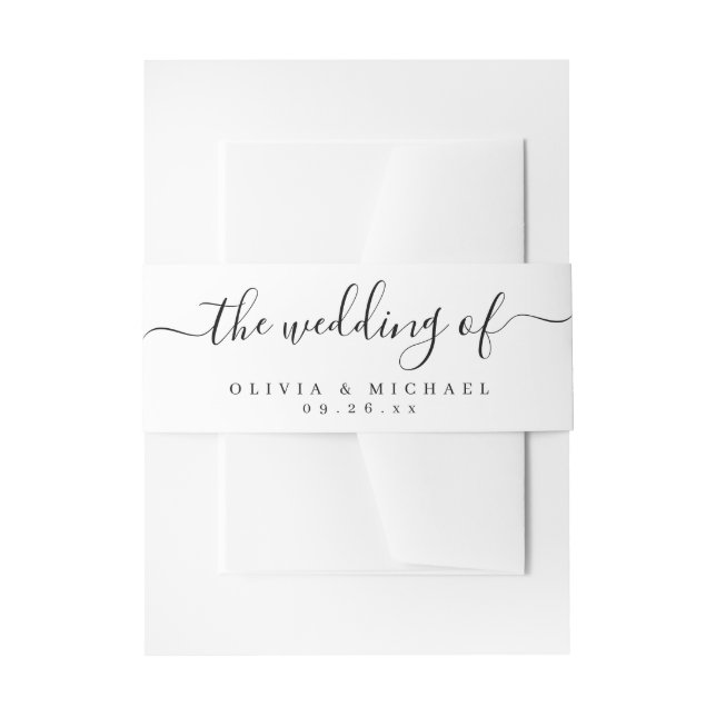 Bandeau De Faire-part Mariage de script simple et moderne (Devant example)
