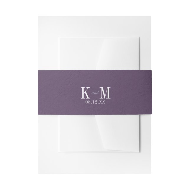 Bandeau De Faire-part Mariage de texture de pierre Amethyst ID825 (Devant example)