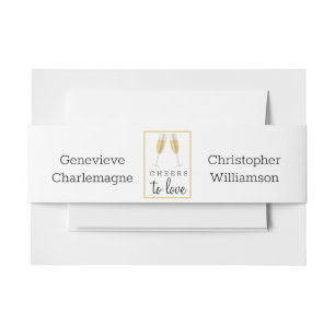 Bandeau De Faire-part Mariage de toast au champagne