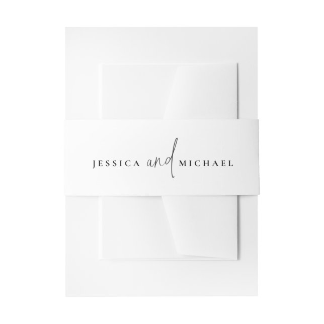 Bandeau De Faire-part Mariage de typographie minimal (Devant example)
