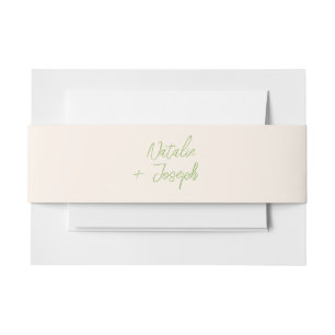 Bandeau De Faire-part Mariage de'été floral fantaisiste vert moderne