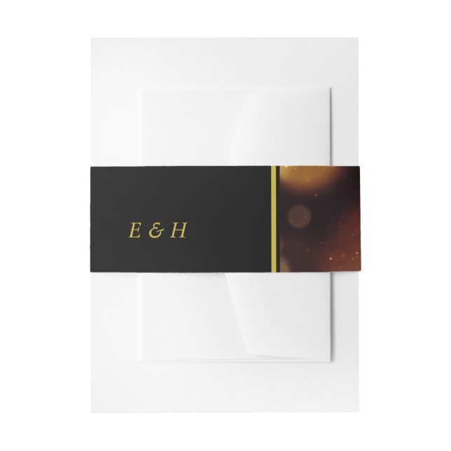 Bandeau De Faire-part Mariage des feux de Bokeh Twilight (Devant example)