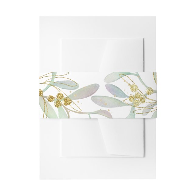 Bandeau De Faire-part Mariage d'hiver de Mistletoe givré (Devant example)